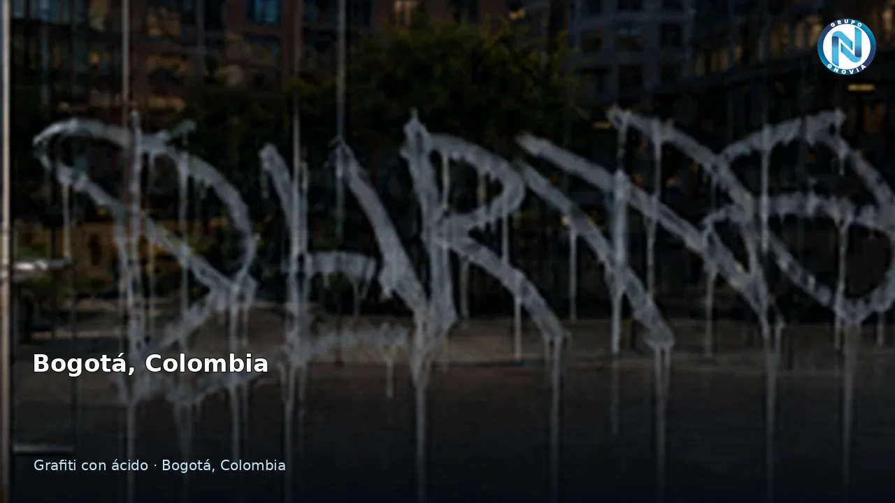 Restauración de vidrio vandalizado con ácido en Bogotá