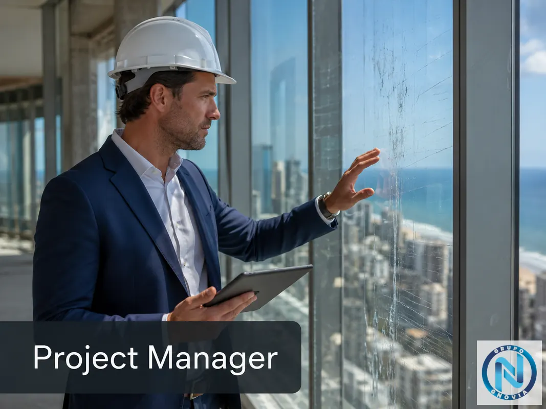 Esquirlas de esmeril en vidrio para Project Manager de Constructora