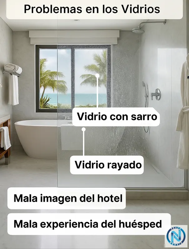 Sarro en vidrio para Housekeeping de Resort