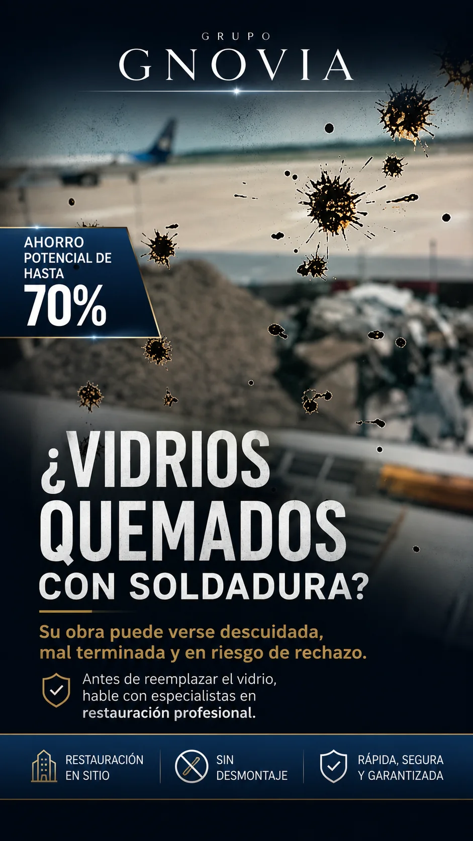 Quemaduras de soldadura: daño físico que puede evaluarse antes de reemplazar